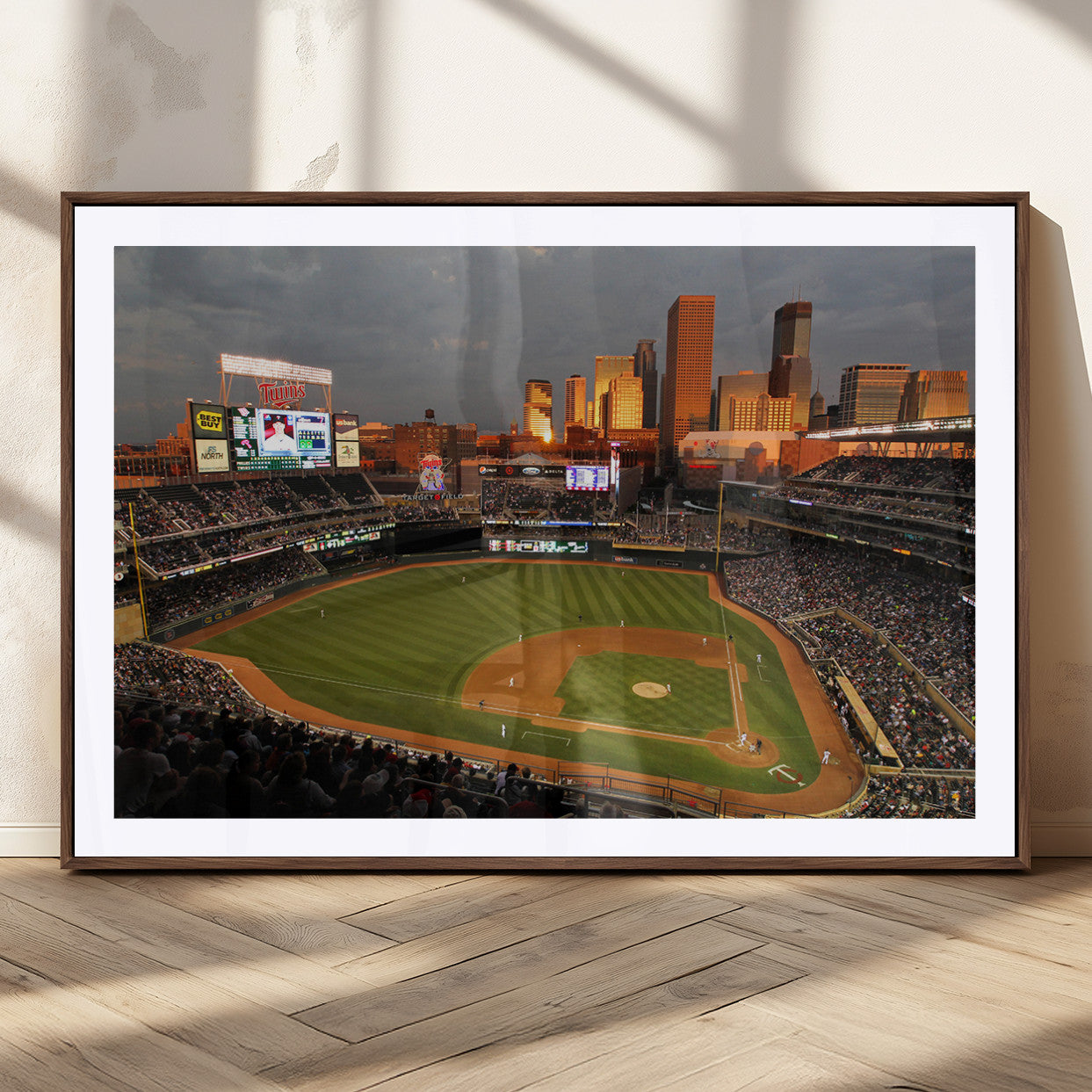 MGC-FP-36x24 - Minnesota Twins Baseball Team Print - Minneapolis Target Field Stadium Wall Art Canvas Print