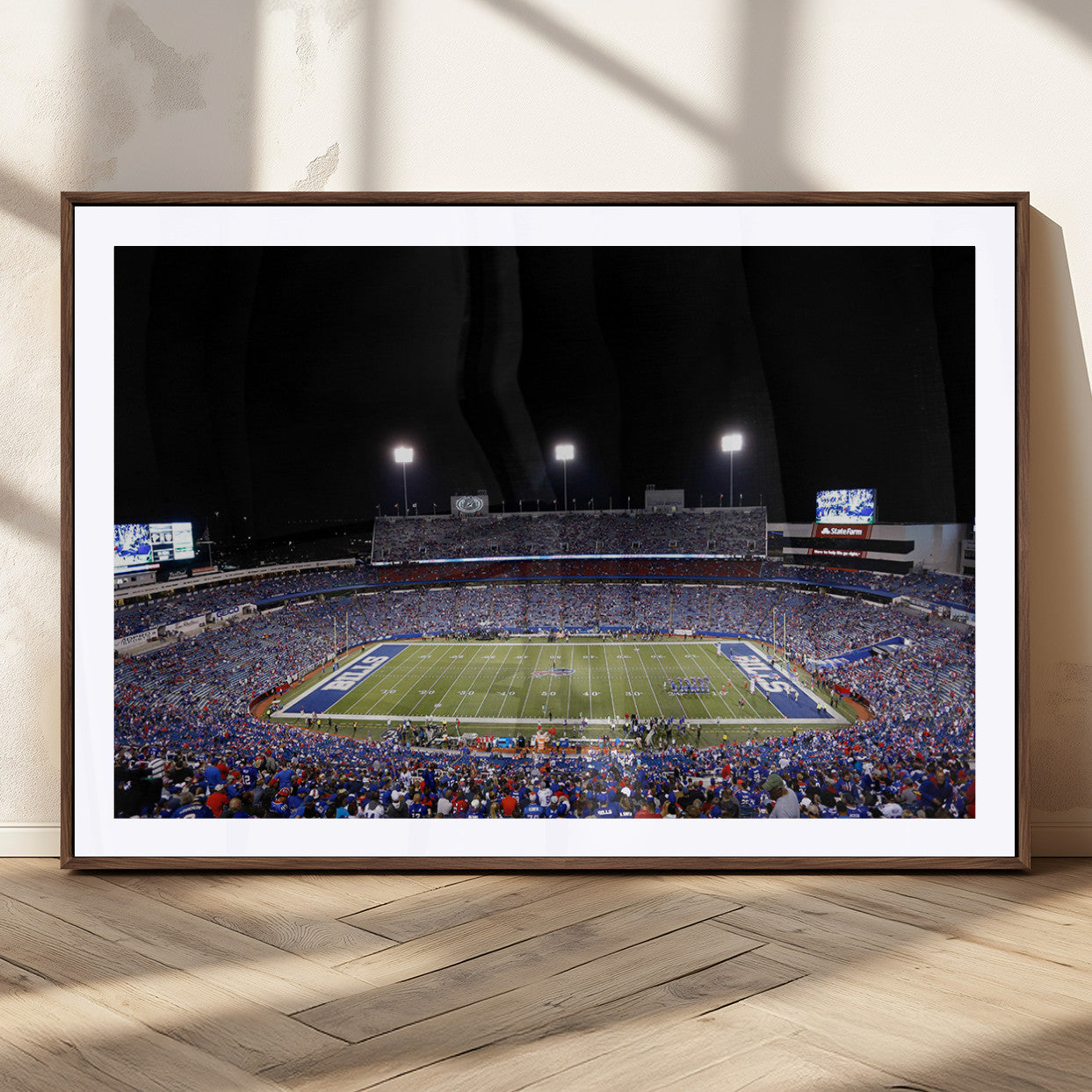 MGC-FP-36x24 - Buffalo Bills Wall Art - Buffalo Bills Stadium Canvas Print, Perfect Sports Decor for Living Rooms,
