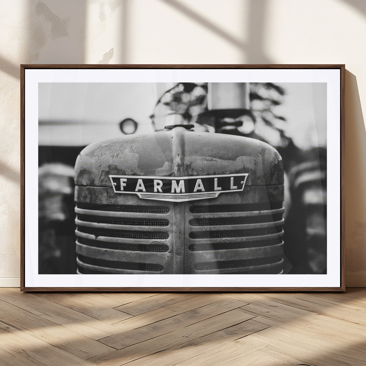MGC-FP-36x24 - Vintage Farmall Tractor Wall Art Canvas Print, Rustic Farmhouse Decor Ready to Hang