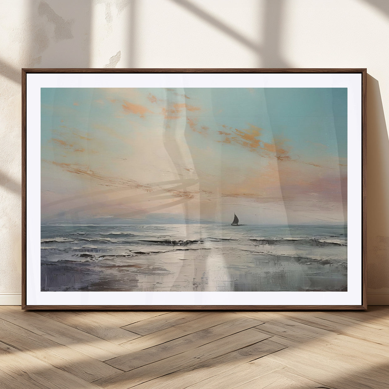 MGC-FP-36x24 - Abstract Ocean Wall Art -  Boat Wall Art Canvas Print