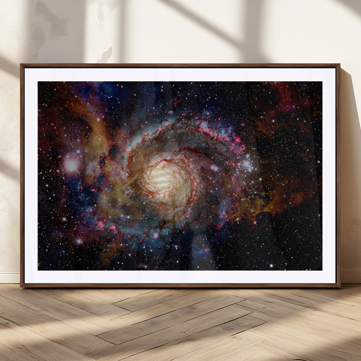 MGC-FP-36x24 - Nebula and Galaxies in Space Wall Art Canvas Print, Spiral Galaxy Wall Art Canvas Print