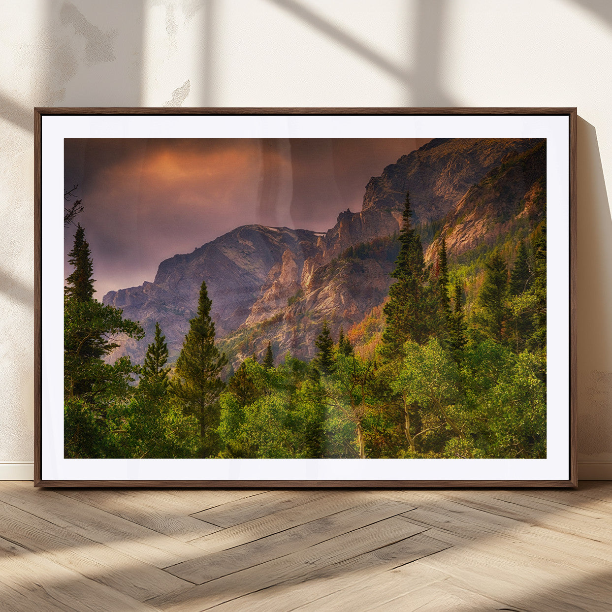 MGC-FP-36x24 - Colorado Rockies Mountains Wall Art Canvas Print | Ready to Hang  Framed Mountain Landscape