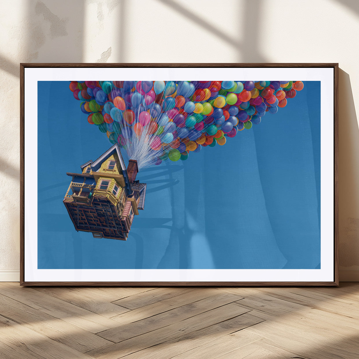 MGC-FP-36x24 - Carl Fredricksen, Up Movie Wall Art, Balloons Wall Art, Air Balloons for Kids Room Print