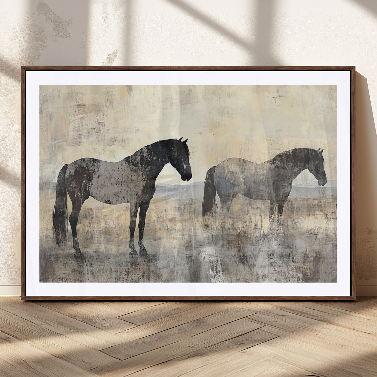 MGC-FP-36x24 - Vintage Horses Wall Art Canvas Print