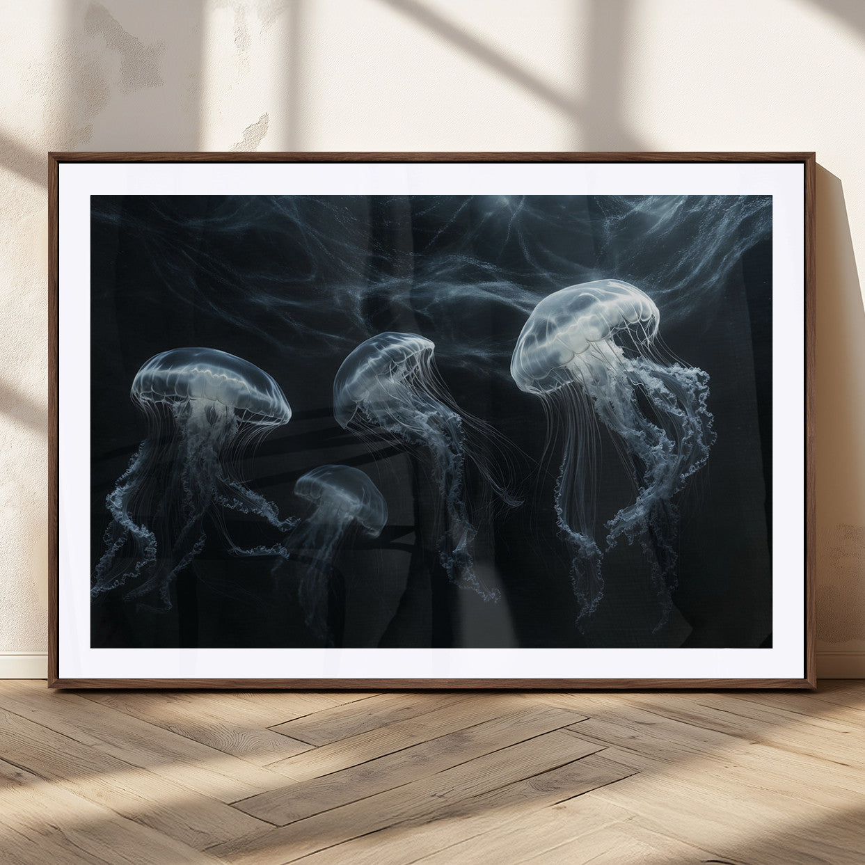 MGC-FP-36x24 - Jellyfish Wall Art Canvas Print, Elegant Wall Decor