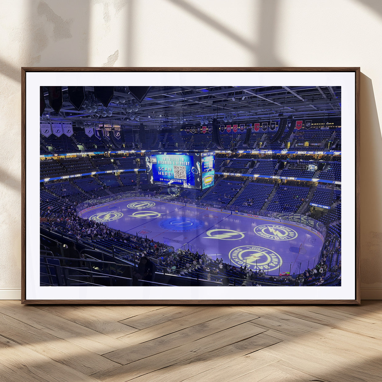 MGC-FP-36x24 - Amalie Arena Florida Wall Art Canvas Print - NHL Hockey Stadium Print Wall Art
