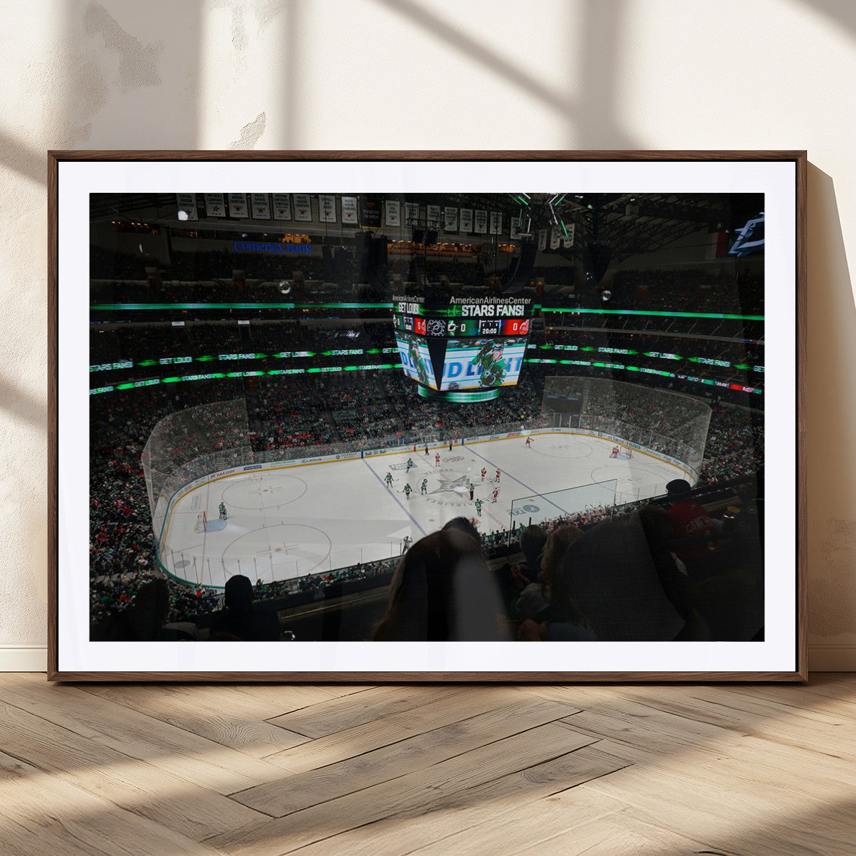 MGC-FP-36x24 - American Airlines Center Dallas Stars Wall Art Canvas Print - Dallas Hockey Arena Stadium Print
