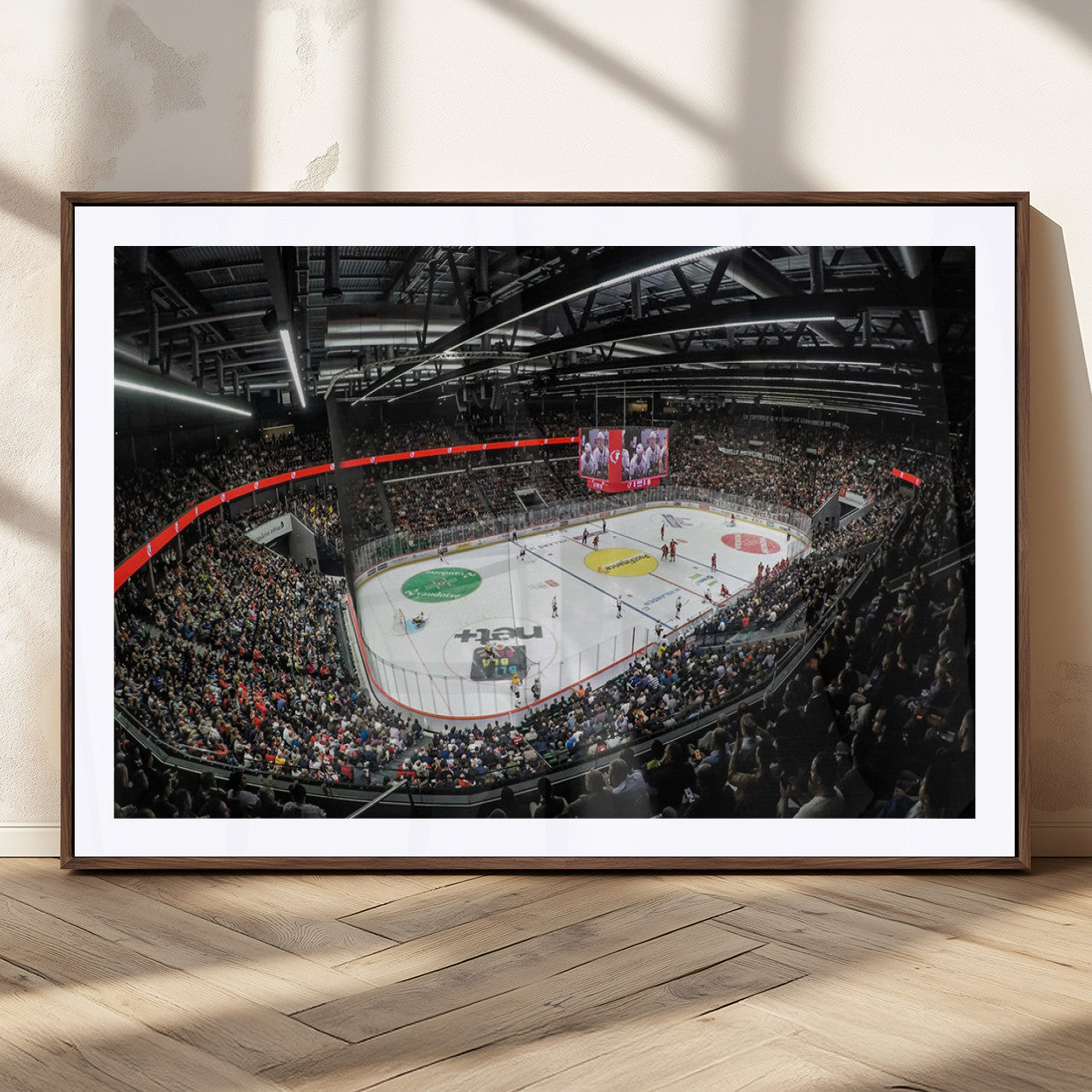 MGC-FP-36x24 - Vaudoise Lausanne Ice Hockey Arena Stadium Wall Art Canvas, Vaudoise Lausanne Ice Hockey Canvas