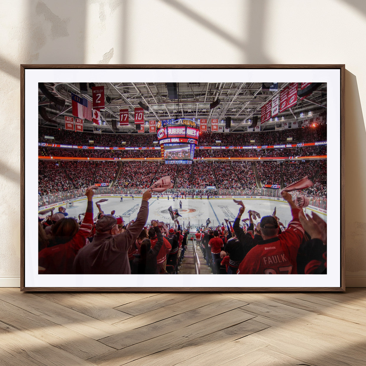 MGC-FP-36x24 - Carolina Hurricanes Ice Hockey Stadium Wall Art, Carolina Hurricanes Canvas Print