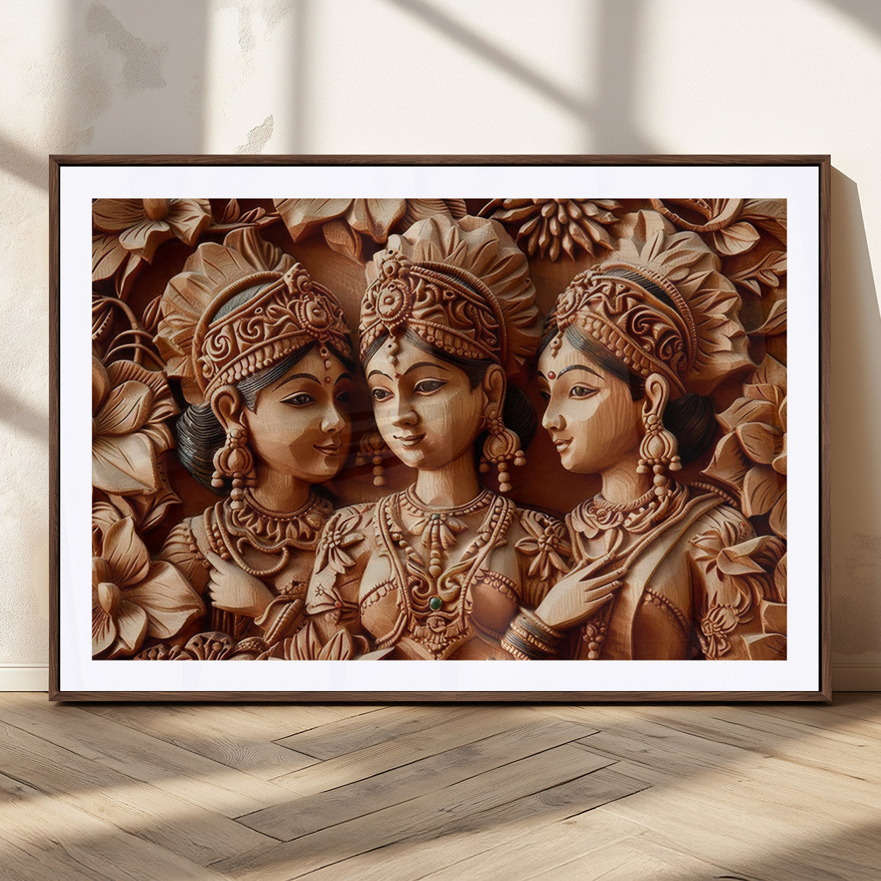 MGC-FP-36x24 - Indian Woman Statue Wall Art Canvas Print