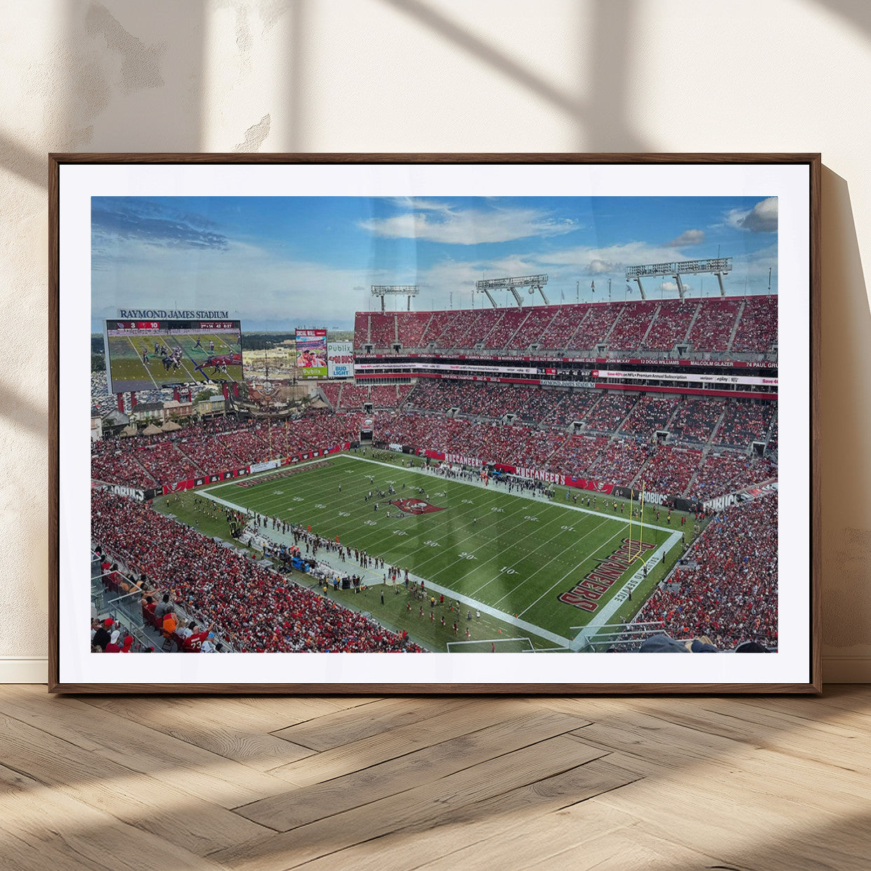 MGC-FP-36x24 - Florida Tampa Raymond James Stadium Wall Art Canvas Print - NFL Football Stadium Print Canvas