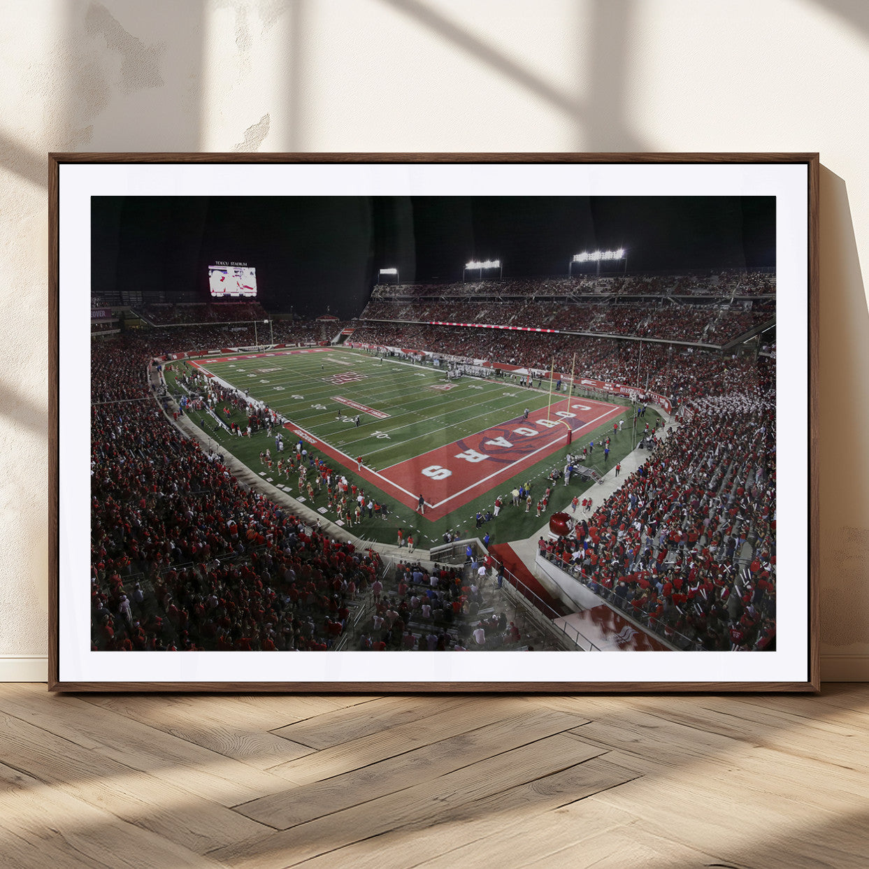 MGC-FP-36x24 - Houston Cougars Football Team Print - Houston TDECU Stadium Wall Art Canvas Print