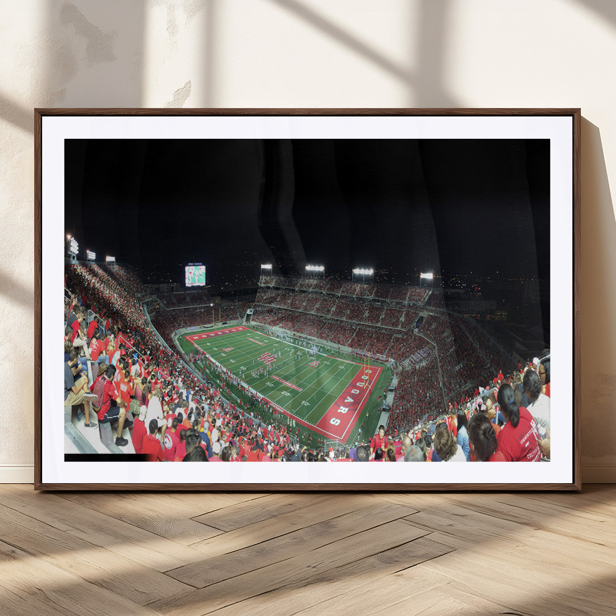 MGC-FP-36x24 - Houston Cougars Football Team Print - Houston TDECU Stadium Wall Art Canvas Print