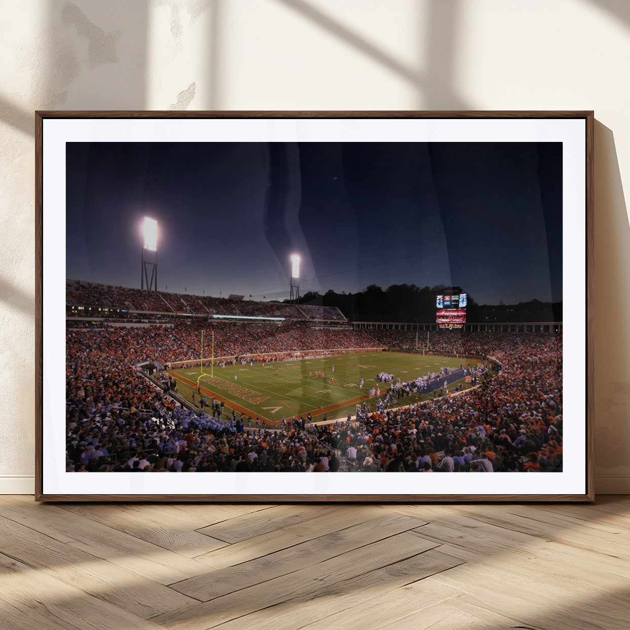 MGC-FP-36x24 - Virginia Cavaliers Football Team Print - Charlottesville Scott Stadium Canvas Print Wall Art