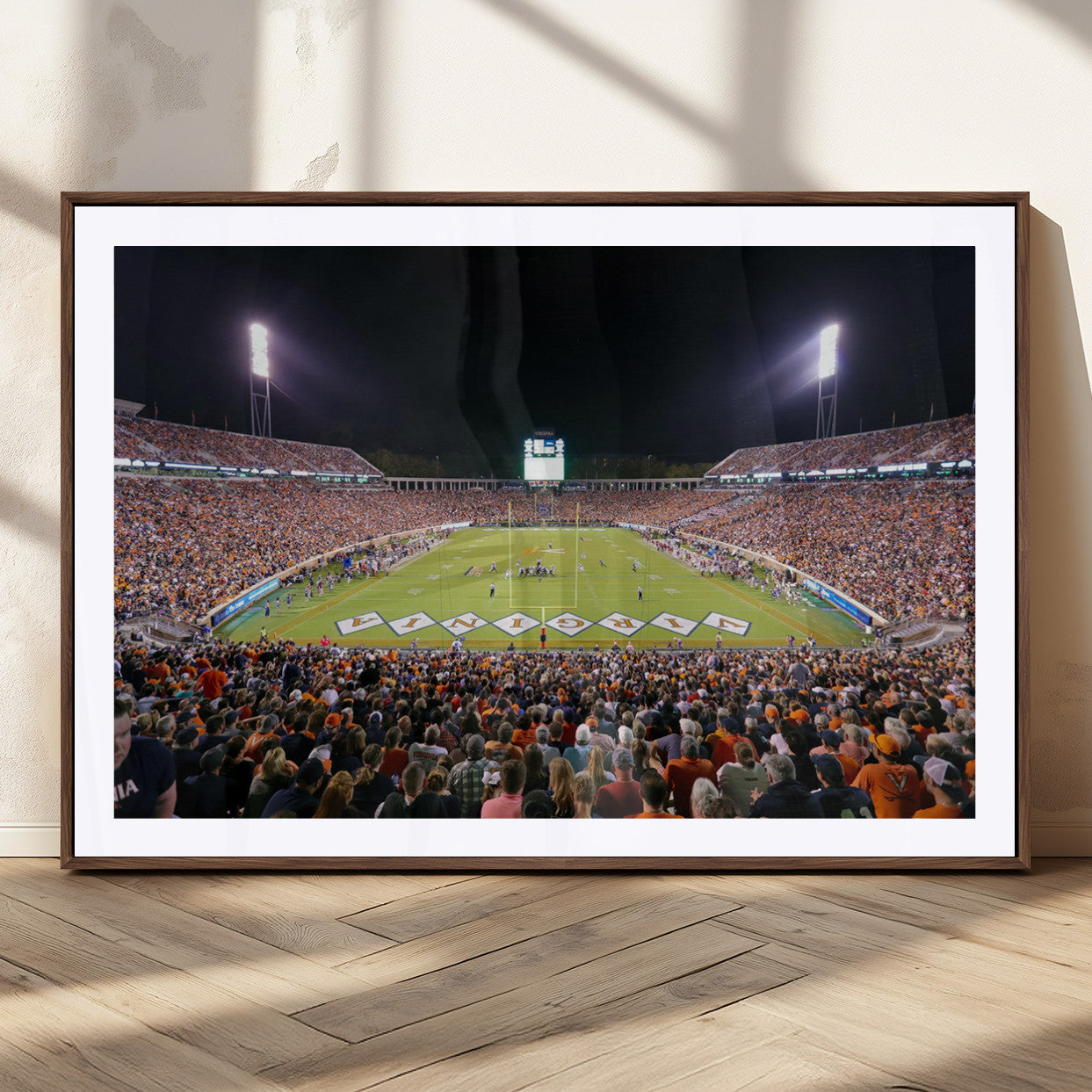 MGC-FP-36x24 - Virginia Cavaliers Football Team Print - Charlottesville Scott Stadium Wall Art Canvas Print