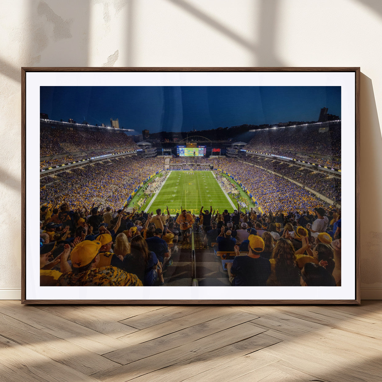 MGC-FP-36x24 - Pittsburgh Panthers Football Team Print - Pittsburgh Acrisure Stadium Wall Art Canvas Print
