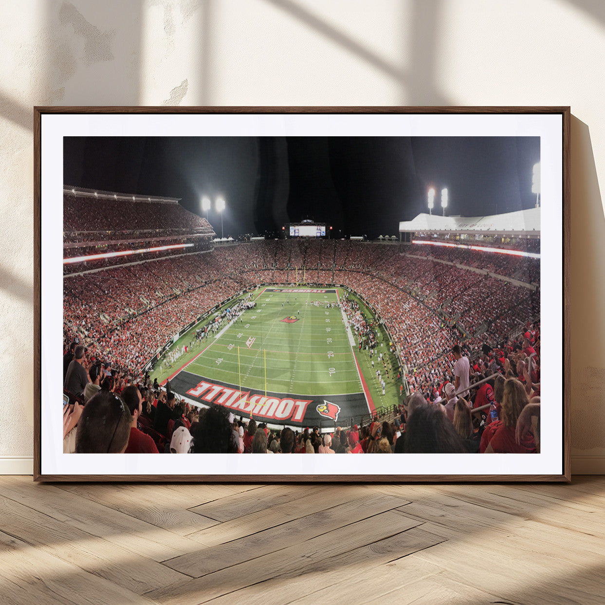 MGC-FP-36x24 - University of Louisville Cardinals Football Team Print - Louisville Cardinal Stadium Wall Art Canvas