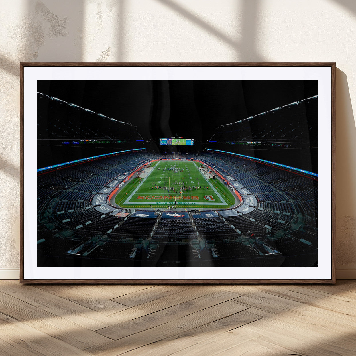 MGC-FP-36x24 - Denver Broncos Football Team Print Canvas- Denver Empower Field at Mile High Stadium Wall Art Canvas