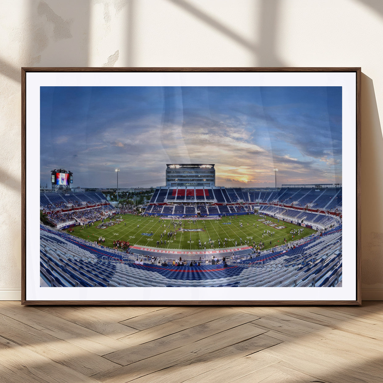 MGC-FP-36x24 - Florida Atlantic University Owls Football Team Print - Boca Raton FAU Stadium Wall Art Canvas Print