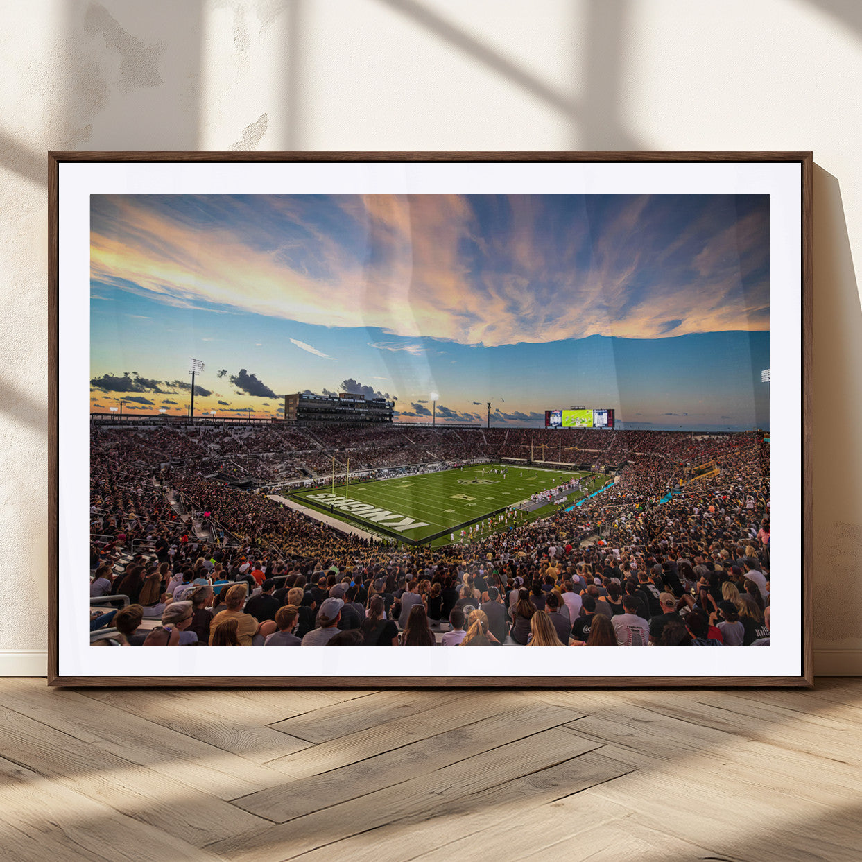 MGC-FP-36x24 - UCF Knights Football Team Print - Orlando FBC Mortgage Stadium Wall Art Canvas Print