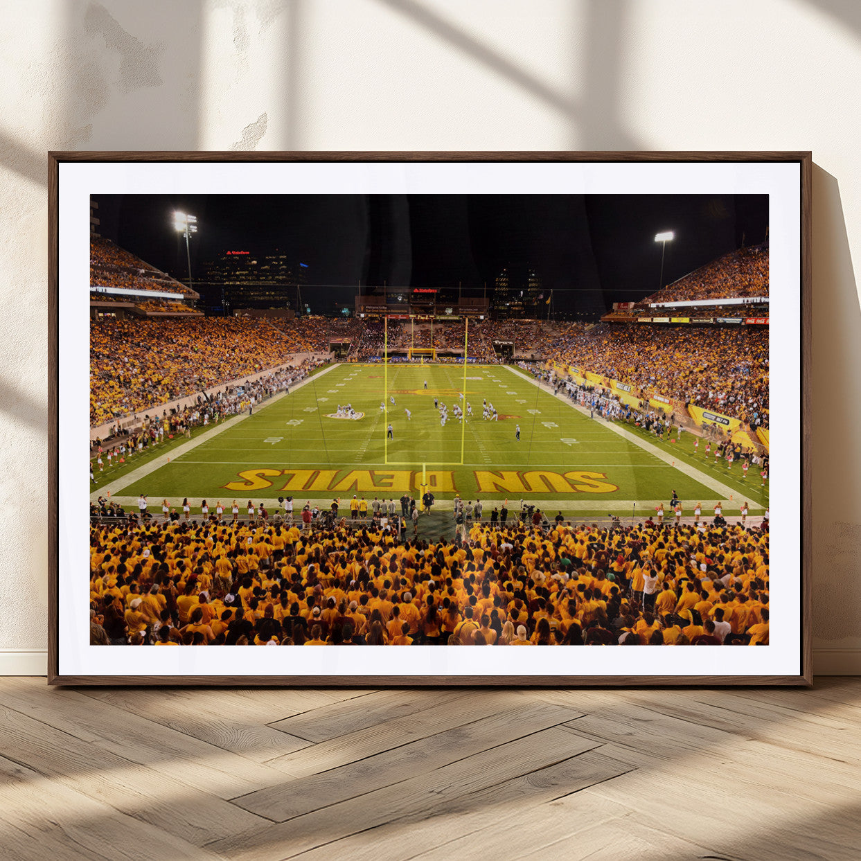 MGC-FP-36x24 - ASU Sun Devils Football Team Print - Phoenix Mountain America Stadium Wall Art Canvas Print