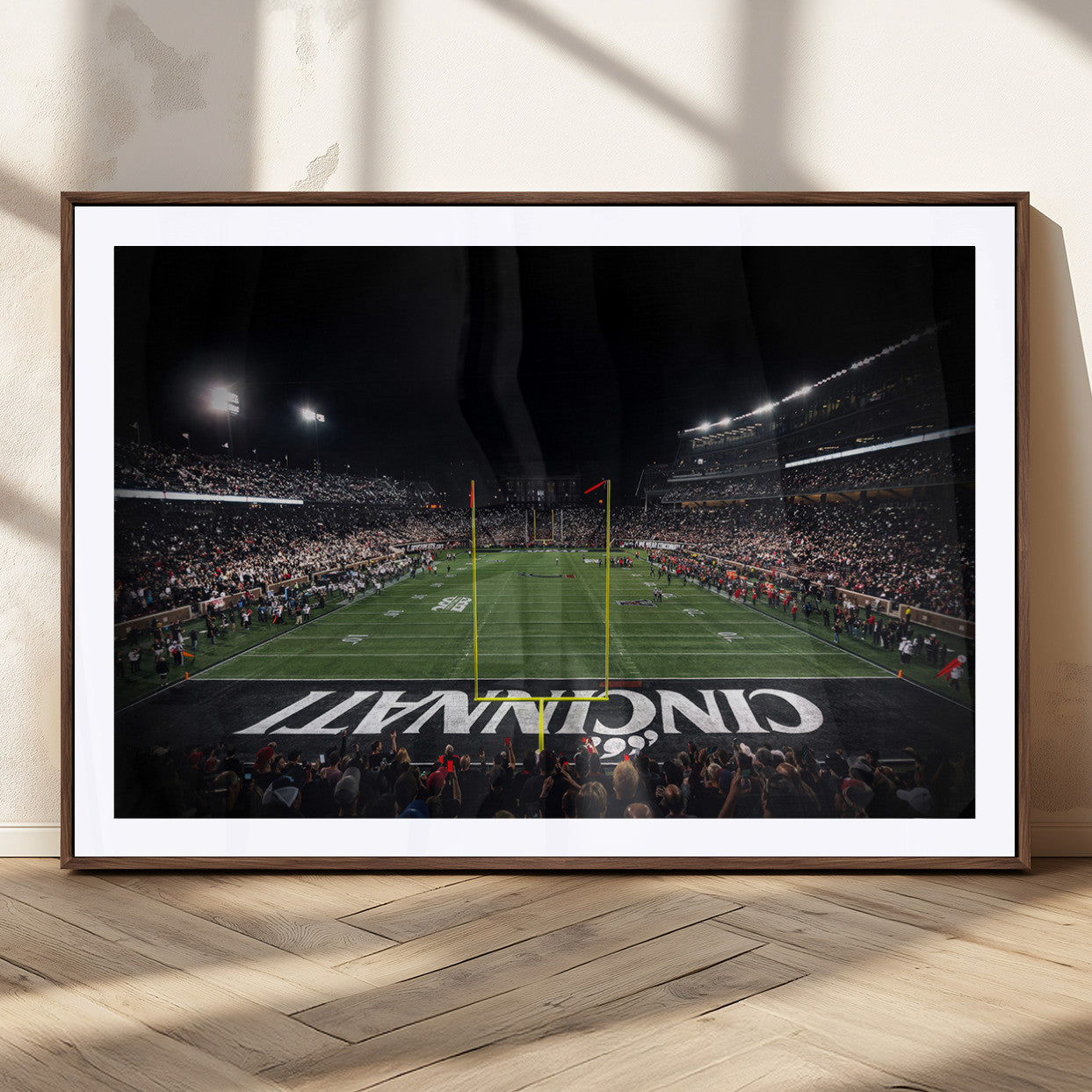 MGC-FP-36x24 - Cincinnati Bearcats Football Team Print - Nippert Stadium Wall Art Canvas Print