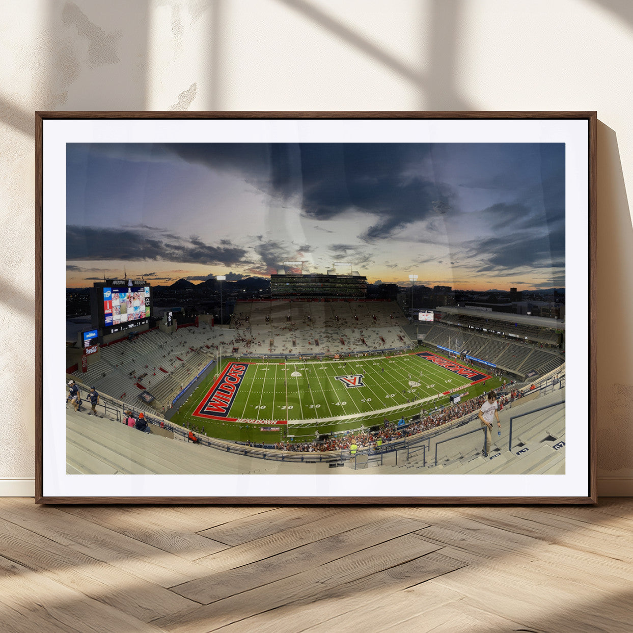 MGC-FP-36x24 - Arizona Wildcats Football Team Print - Tucson Arizona Stadium Wall Art Canvas Print