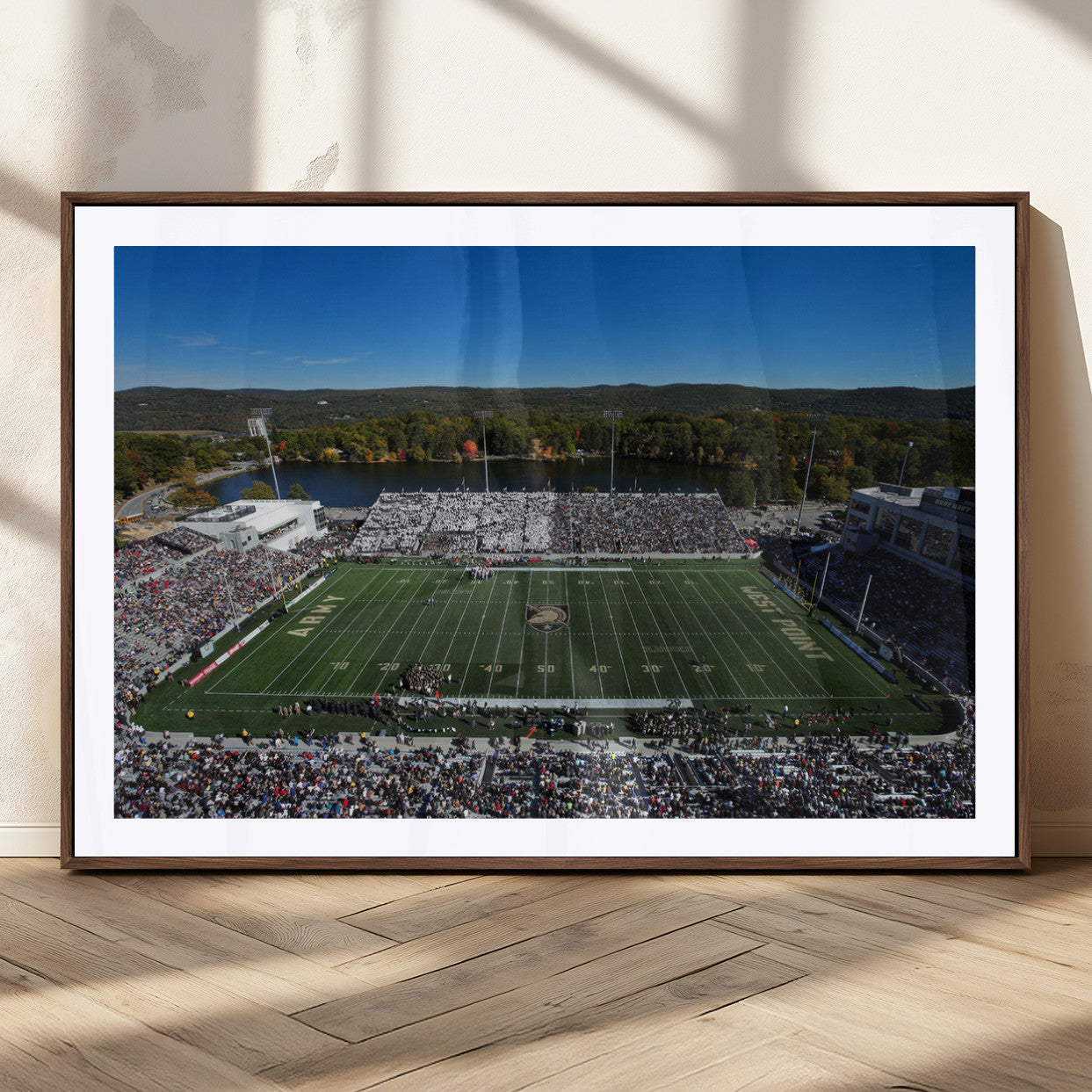 MGC-FP-36x24 - Army Black Knights Football Team Print - West Point Michie Stadium Wall Art Canvas Print