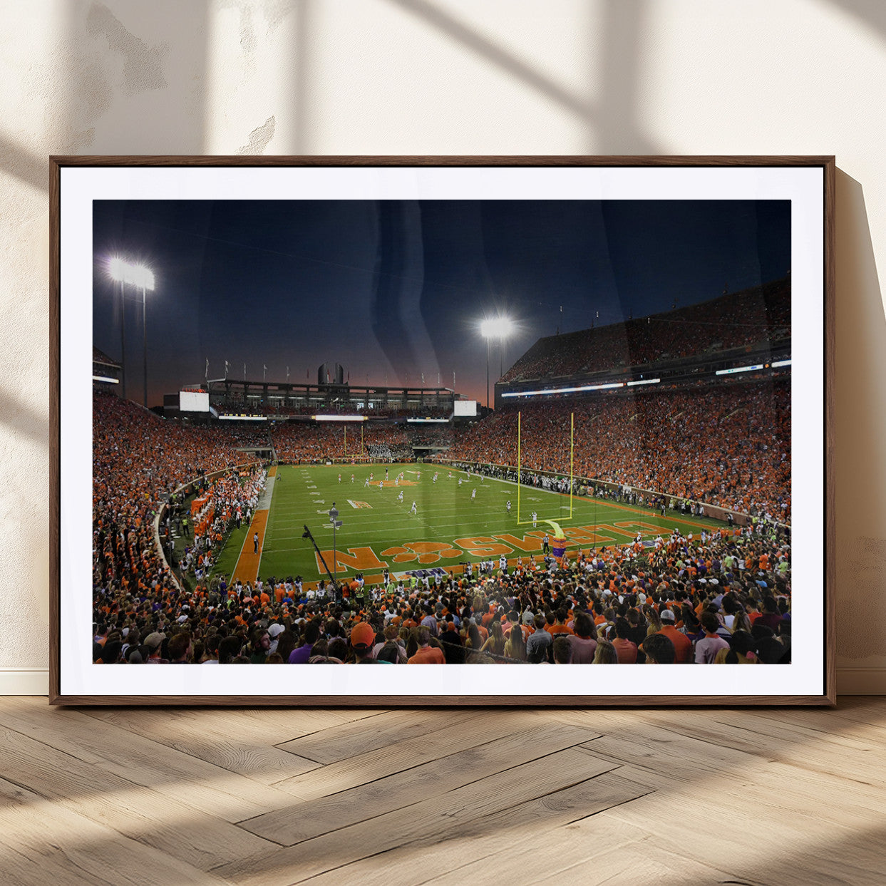 MGC-FP-36x24 - Clemson University Tigers Art Print, Football Team Print - Clemson Memorial Stadium Wall Art Canvas