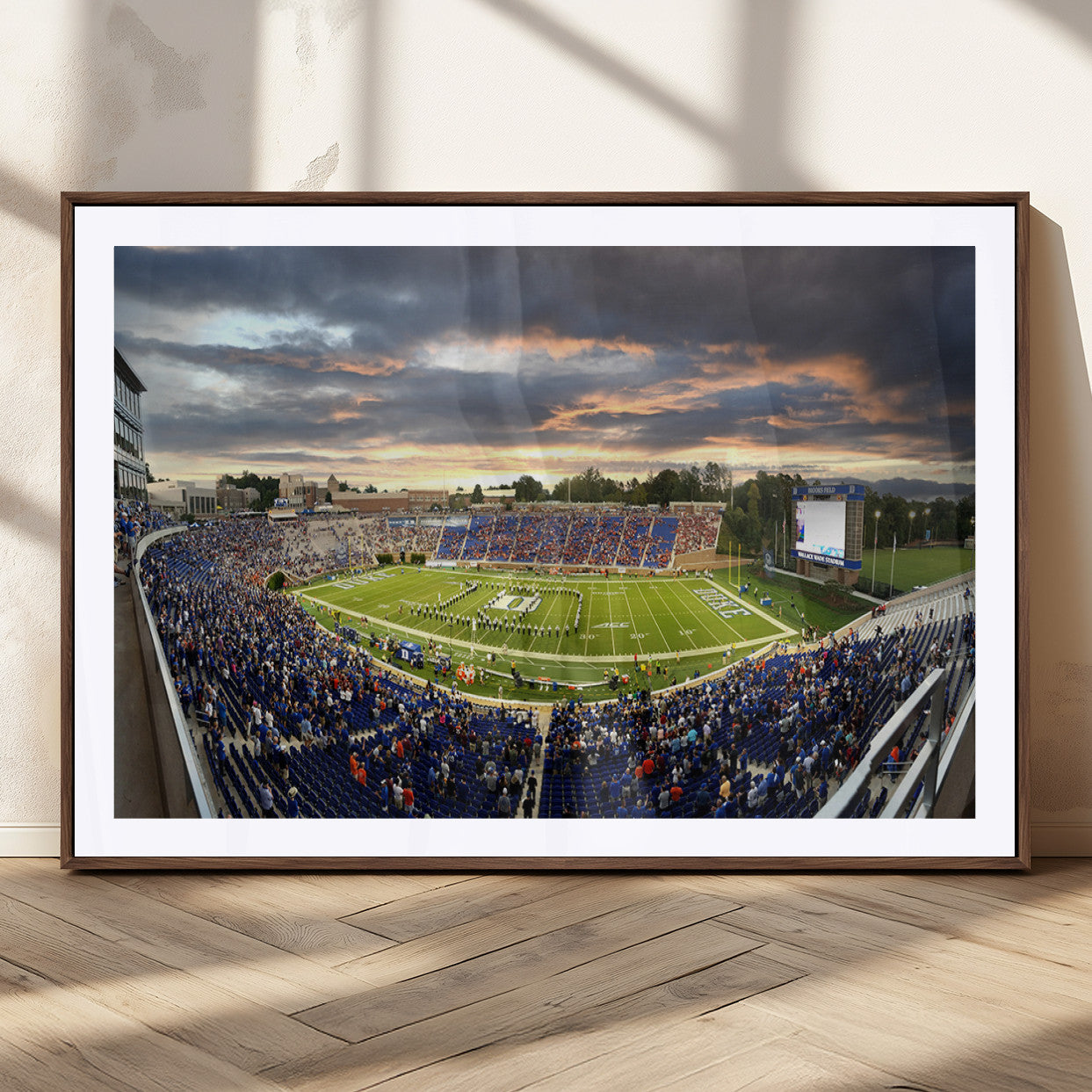 MGC-FP-36x24 - Duke University Blue Devils Football Team Print - Durham Wallace Wade Stadium Wall Art Canvas Print