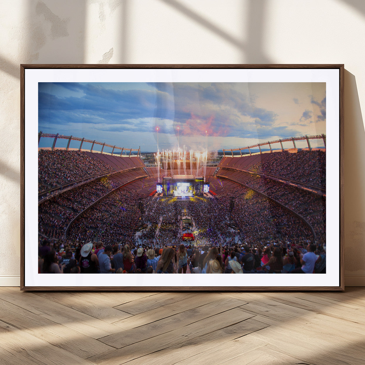 MGC-FP-36x24 - Denver Broncos Football Team Print Canvas- Empower Field at Mile High Stadium Wall Art Canvas Print