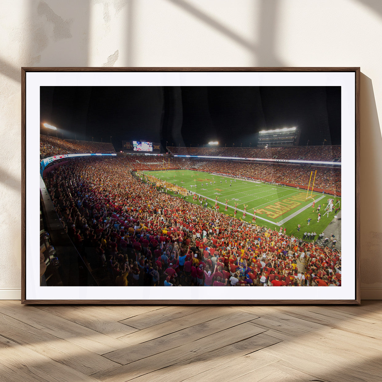 MGC-FP-36x24 - Iowa State University Cyclones Football Team Print - Ames Jack Trice Stadium Wall Art Canvas Print