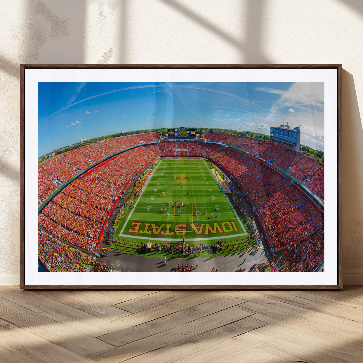 MGC-FP-36x24 - Iowa State University Cyclones Football Team Print - Ames Jack Trice Stadium Wall Art Canvas Print