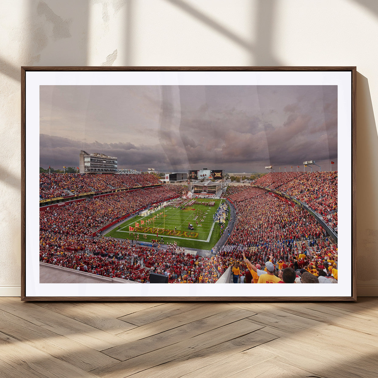 MGC-FP-36x24 - Iowa State University Cyclones Football Team Print - Ames Jack Trice Stadium Wall Art Canvas Print