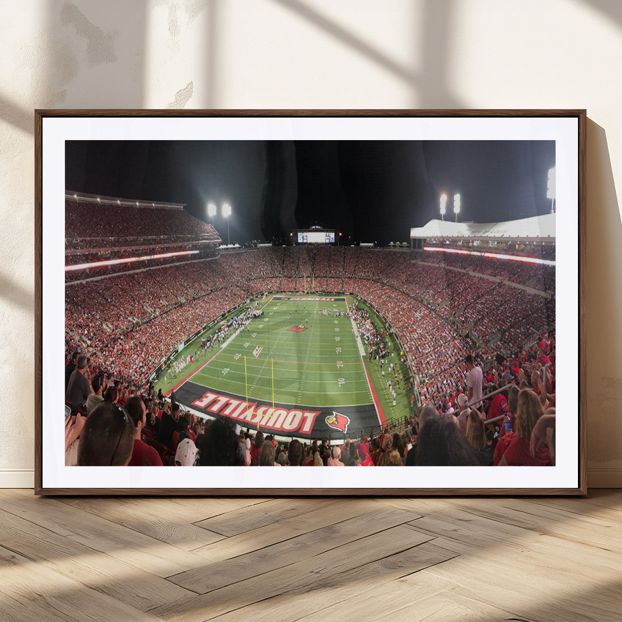 MGC-FP-36x24 - University of Louisville Cardinals Football Team Print - Louisville Cardinal Stadium Wall Art Canvas