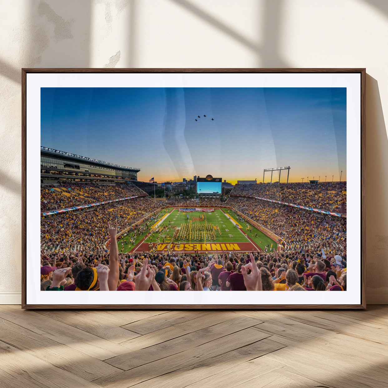 MGC-FP-36x24 - University of Minnesota Golden Gophers Art Print, Football Team Print - Minneapolis Huntington Bank