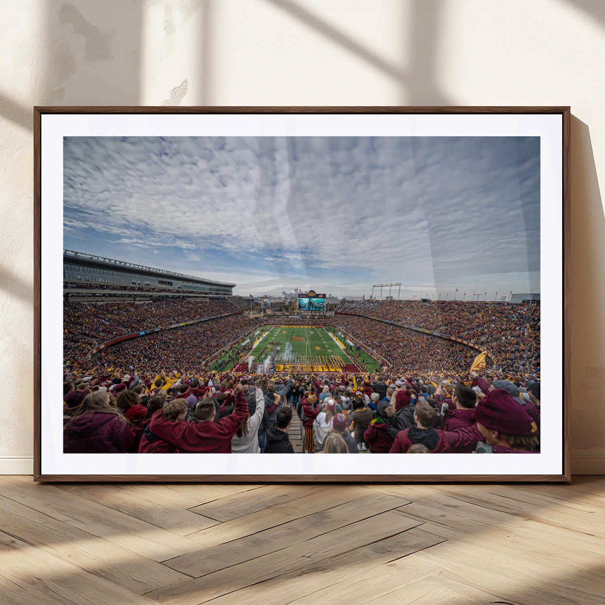 MGC-FP-36x24 - University of Minnesota Golden Gophers Football Team Print - Minneapolis Huntington Bank Stadium Art