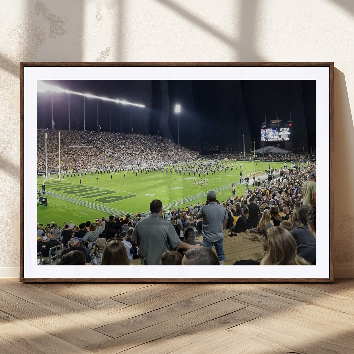 MGC-FP-36x24 - Purdue University Boilermakers Football Team Print - West Lafayette Ross-Ade Stadium Wall Art Canvas