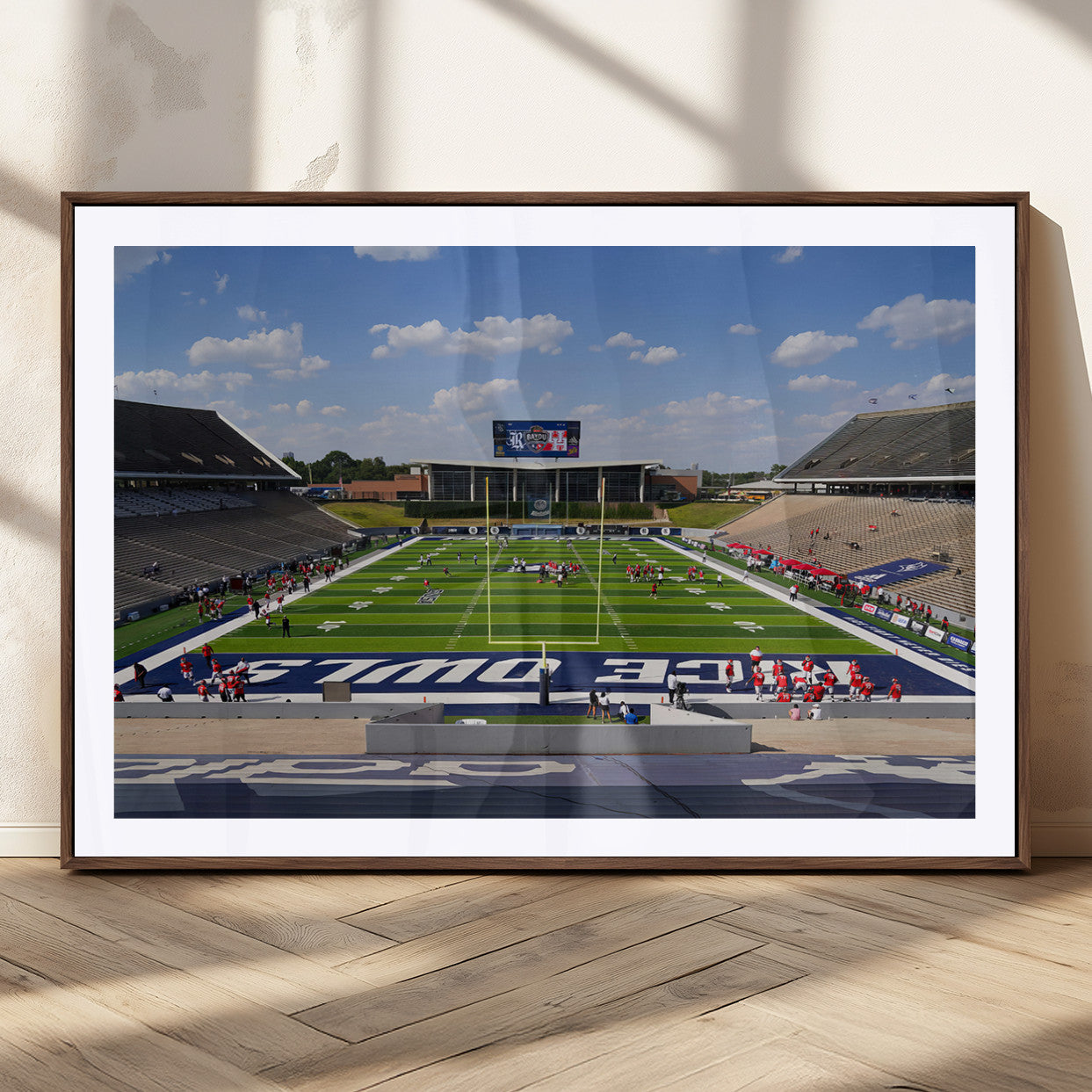 MGC-FP-36x24 - Rice University Owls Football Team Print - Houston Rice Stadium Wall Art Canvas Print