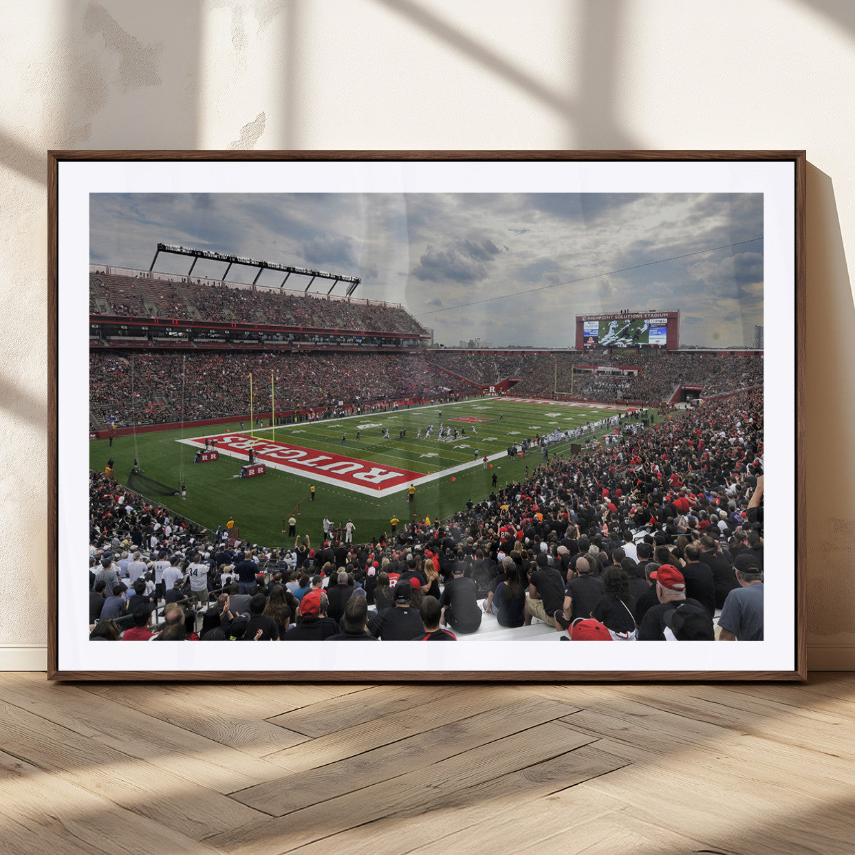 MGC-FP-36x24 - Rutgers Scarlet Knights Football Team Print - SHI Stadium, Piscataway Wall Art Canvas Print