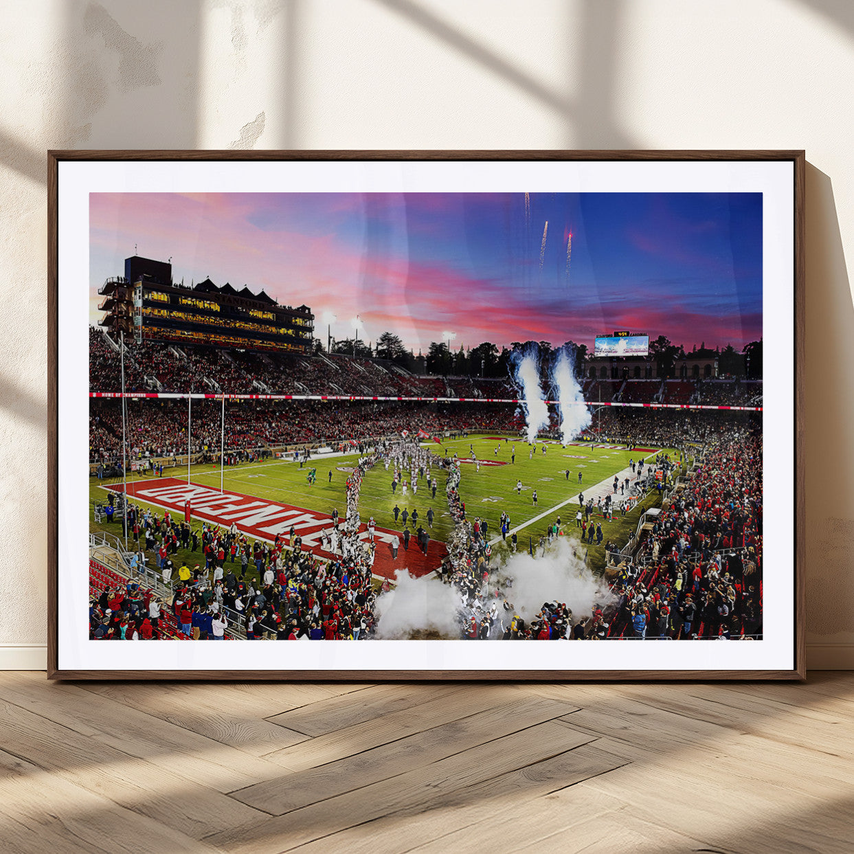 MGC-FP-36x24 - Stanford University Cardinal Football Team Print - Stanford Stadium Wall Art Canvas Print