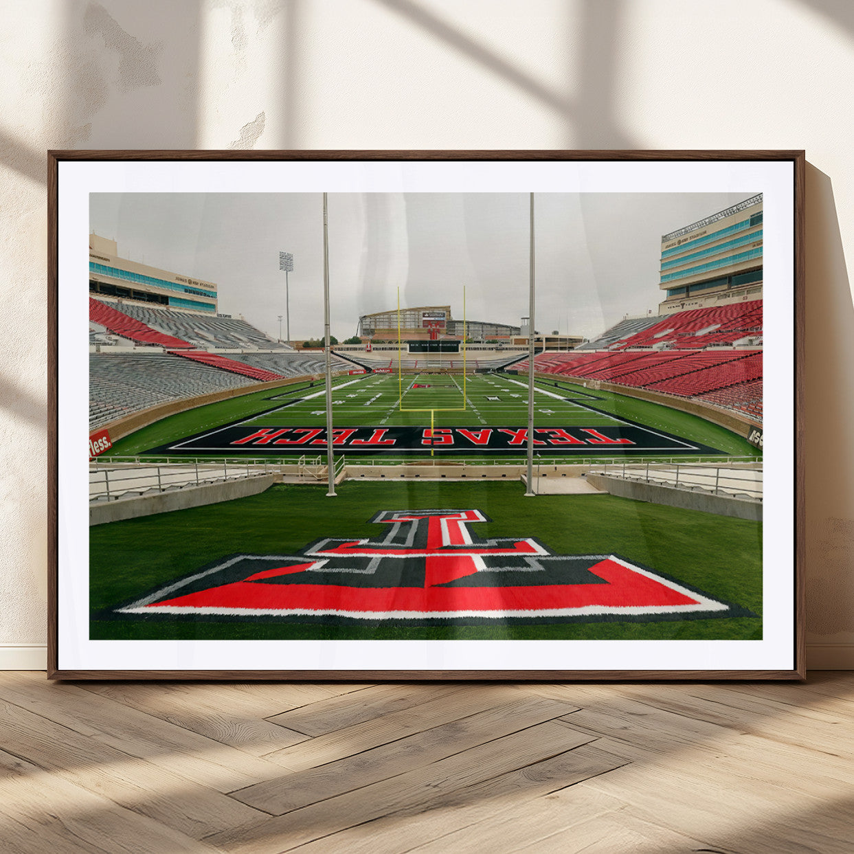 MGC-FP-36x24 - Texas Tech Red Raiders Football Team Print - Lubbock Jones AT&T Stadium Wall Art Canvas Print