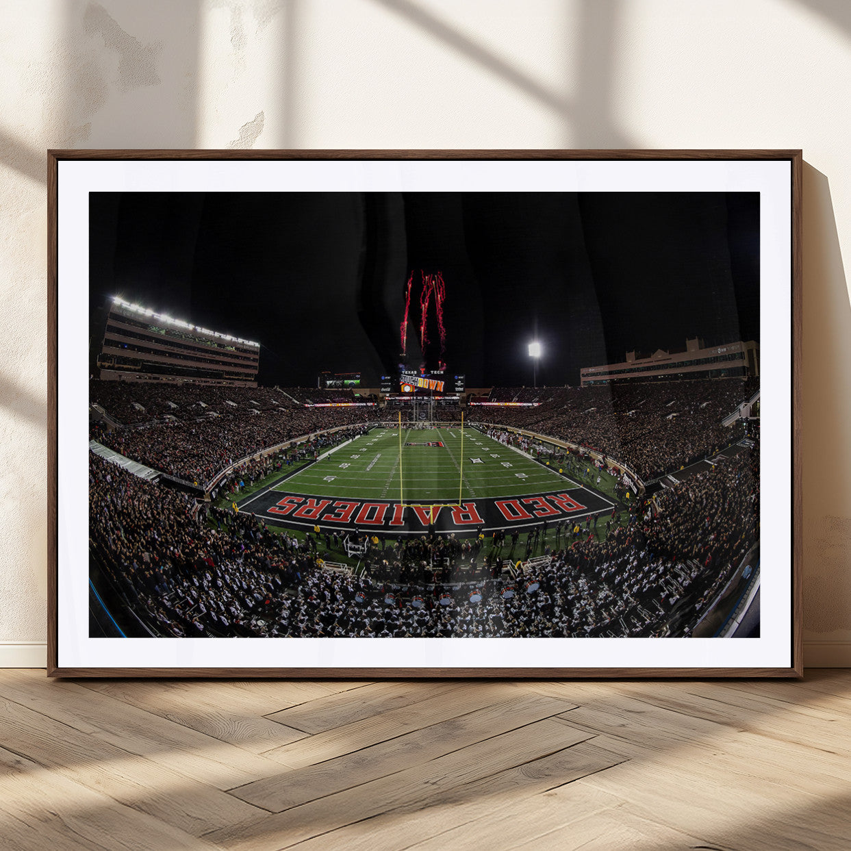MGC-FP-36x24 - Framed Texas Tech Red Raiders Stadium Canvas, Texas Tech Red Raiders Football Team Print - Lubbock