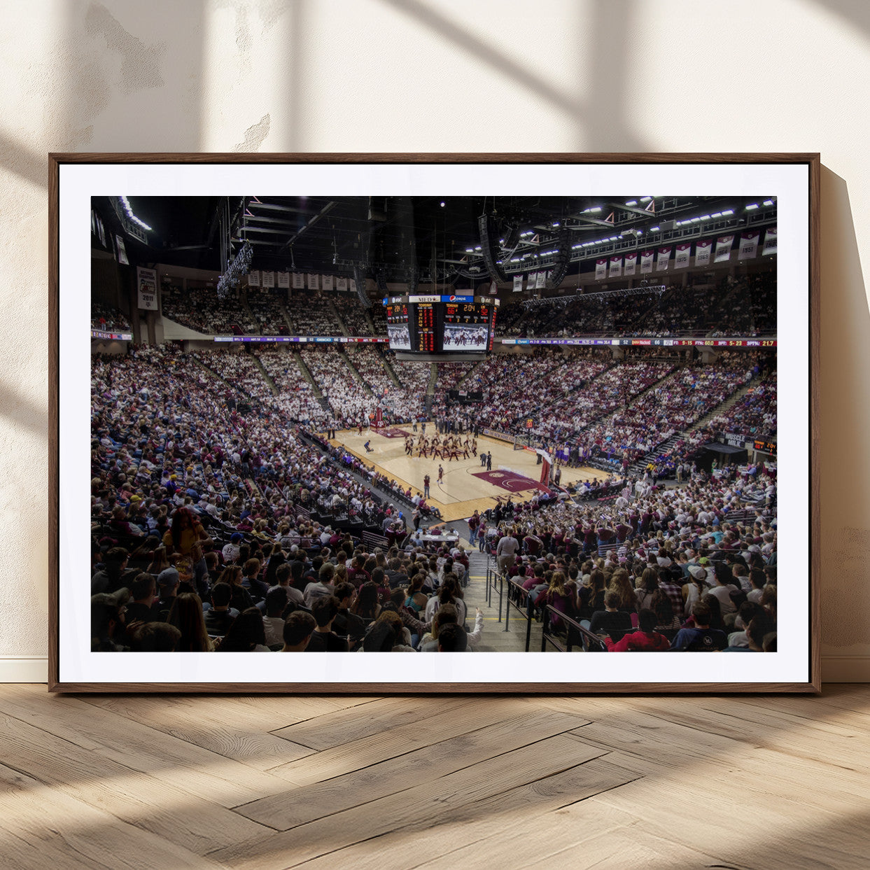 MGC-FP-36x24 - University of Nebraska Cornhuskers Basketball Team Print - Lincoln Red Arena Wall Art Canvas Print