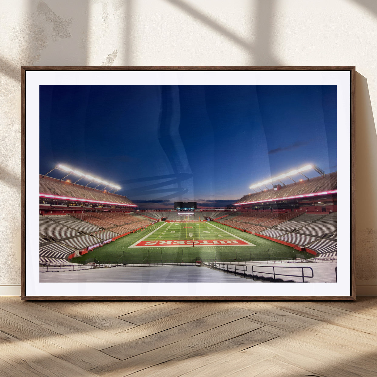 MGC-FP-36x24 - Rutgers Scarlet Knights Football Team Print - Piscataway SHI Stadium Wall Art Canvas Print