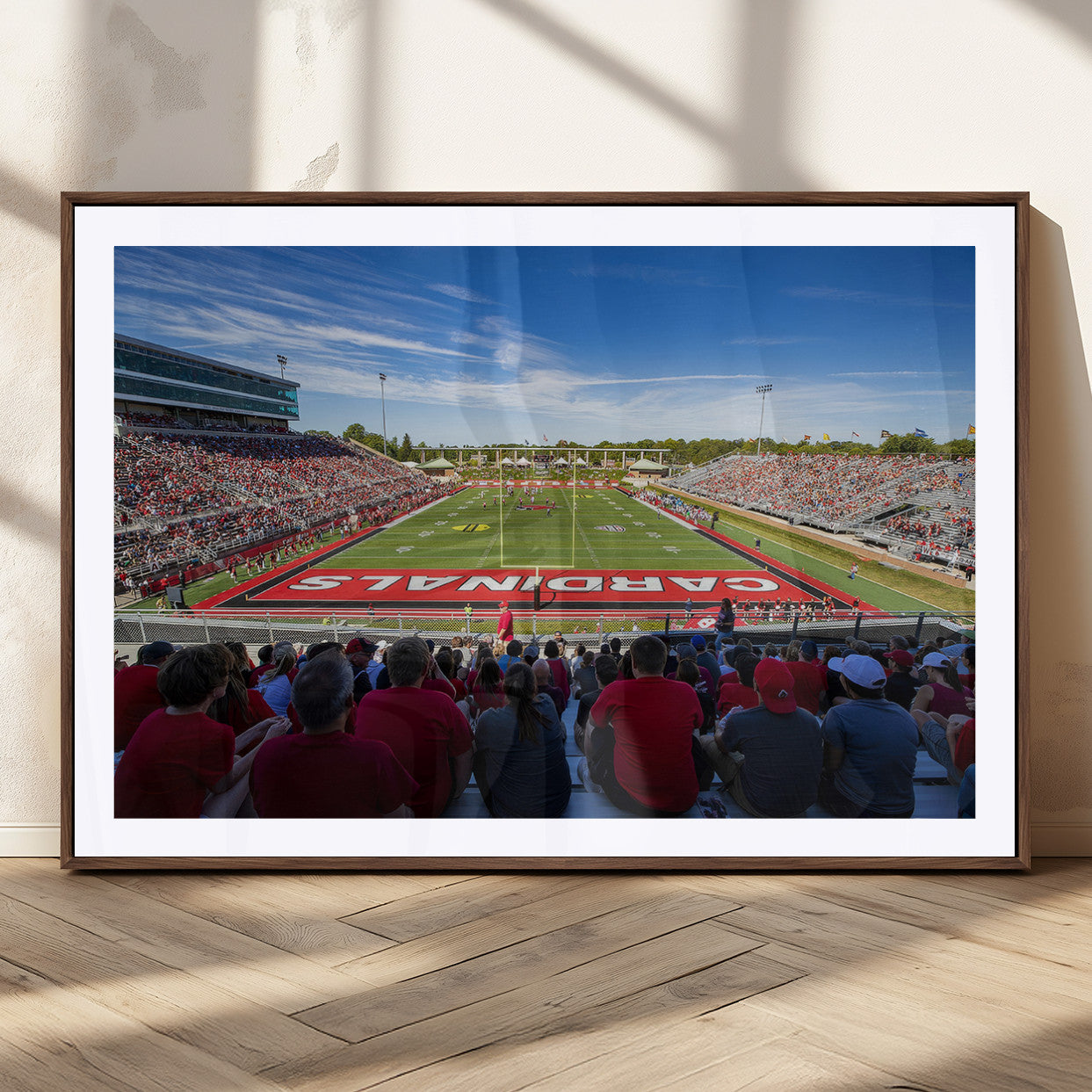 MGC-FP-36x24 - Ball State Cardinals Football Team Print - Muncie Scheumann Stadium Wall Art Canvas Print