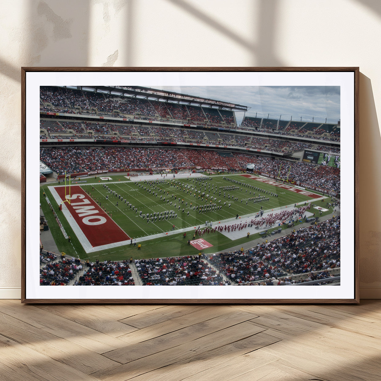 MGC-FP-36x24 - The Temple University Owls Athletics Team Print - Philadelphia Lincoln Financial Field Stadium Wall