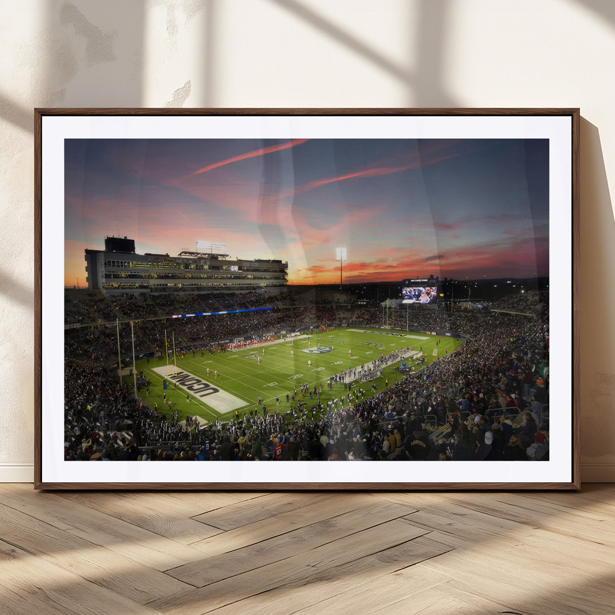MGC-FP-36x24 - The University of Connecticut UCONN Huskies Football Team Print - East Hartford Pratt & Whitney