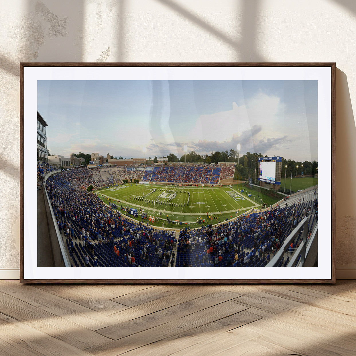 MGC-FP-36x24 - The Duke University Blue Devils Football Team Print - Durham Wallace Wade Stadium Wall Art Canvas