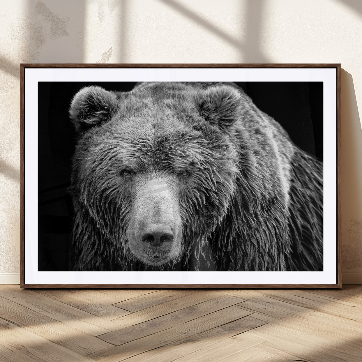 MGC-FP-36x24 - 399 Grizzly Bear Canvas Print | Ready to Hang Wall Art | Rustic Farmhouse & Cabin Decor | Wildlife